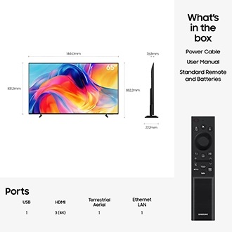 65" Mini LED M70H 4K Vision AI Smart TV (2026) Titanium Black