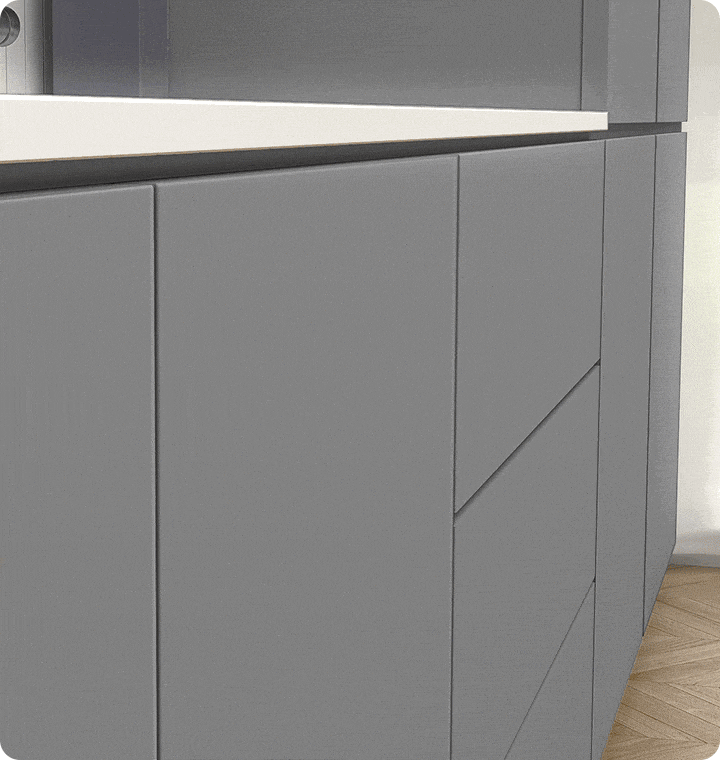 Shows how the door opens automatically when a cycle ends, so that steam escapes and everything dries quickly and effectively.