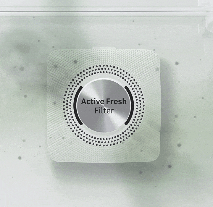 El filtro Active Fresh integrado elimina las bacterias y mantiene el aire interior fresco y purificado.