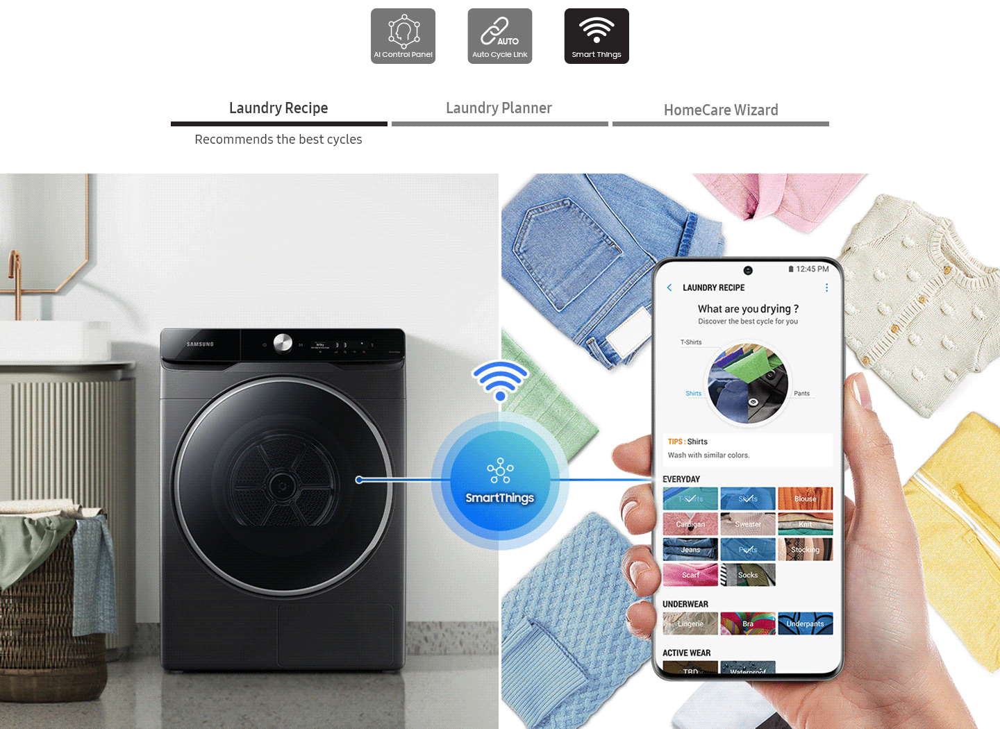 Heat Pump Dryer 10kg DV8700TK with AI Dry and All in One Control