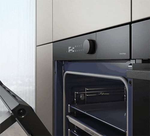 Samsung Steam Cook NV7B5685AAK/U2 gőzsütő biztonságos és csendes záródással a konyhai béke és csend érdekében