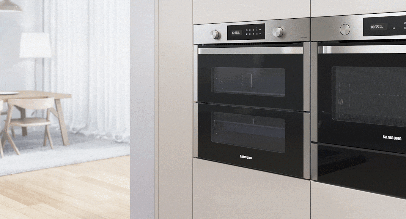 Drzwiczki Flex Door w piekarniku elektrycznym Samsung NV75A6649RK/EO to o wiele większa elastyczność.