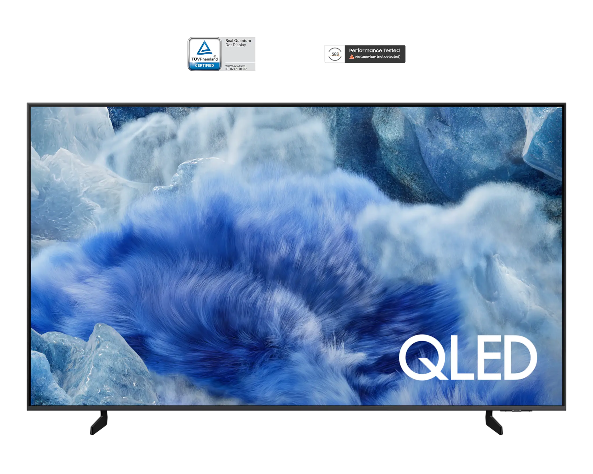 Telewizor QLED Q8F 4K Samsung Vision AI Smart TV (2025) w kolorze tytanowej szarości - widok z przodu