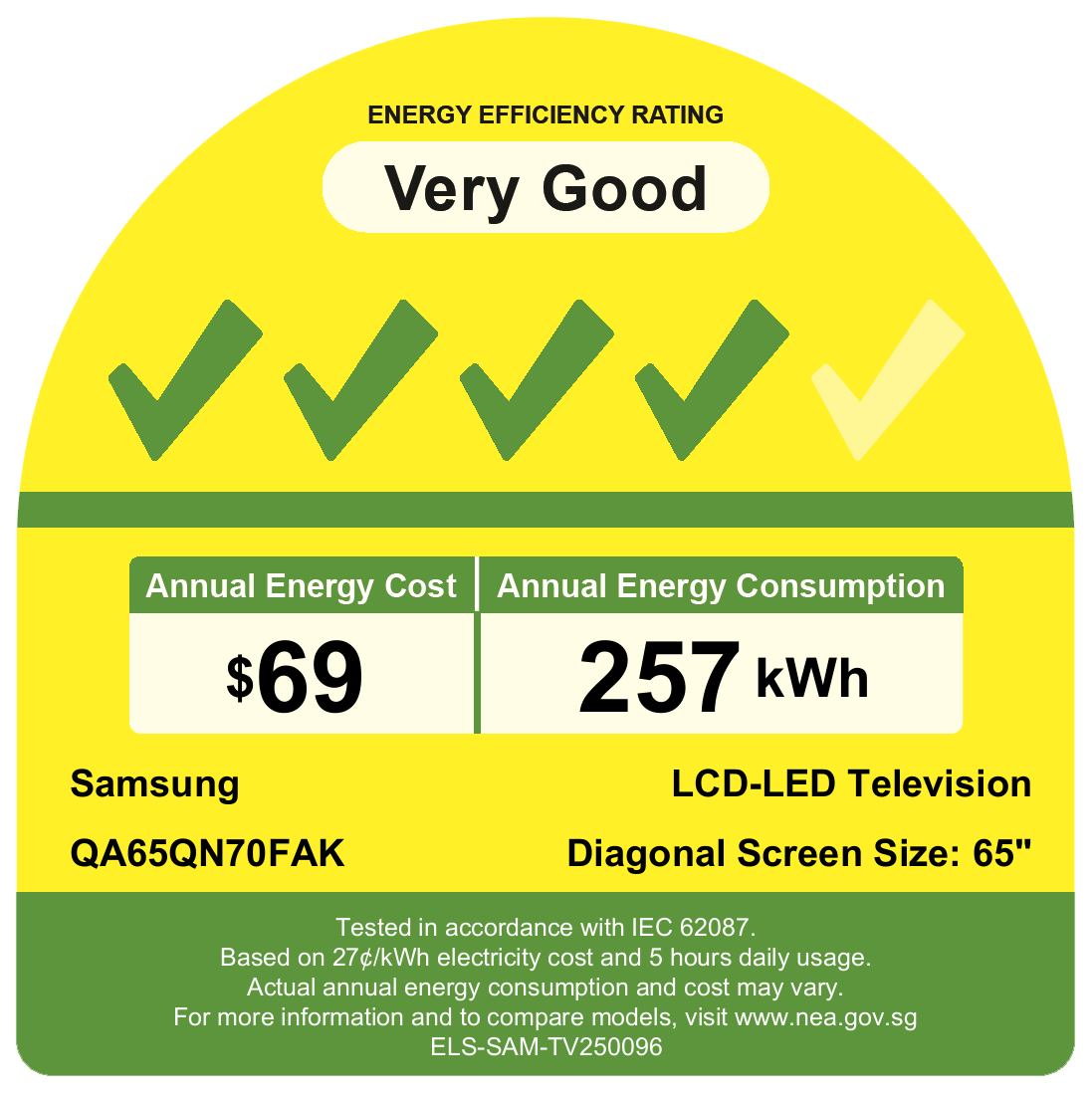 65” Neo QLED QN70F 4K Samsung Vision AI Smart TV Black