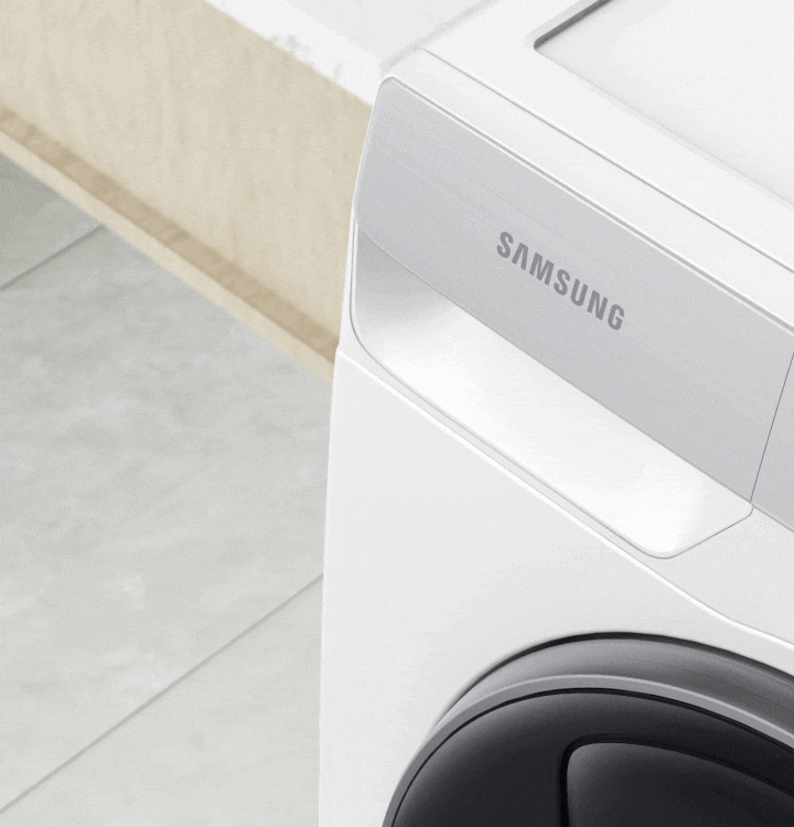 Samsung lave-linge WW9800, 9kg, Tint Door (Silver Deco), blanc - SECOMP AG