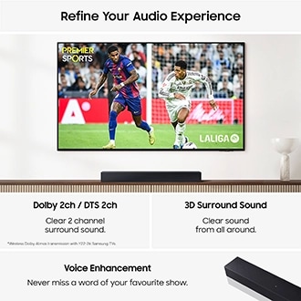 B400F B-Series 2.0ch Soundbar (2025) Black