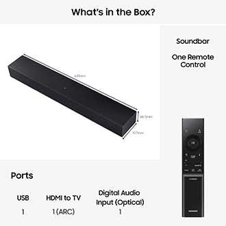 B400F B-Series 2.0ch Soundbar (2025) Black