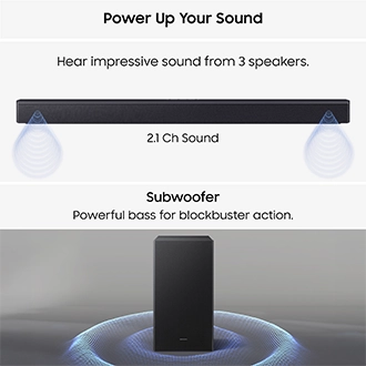 B450F B-Series 2.1ch Soundbar with Subwoofer (2025) Black