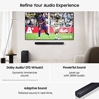 B450F B-Series 2.1ch Soundbar with Subwoofer (2025) Black