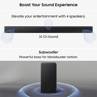 B650F B-Series 3.1ch Soundbar with Subwoofer (2025) Black