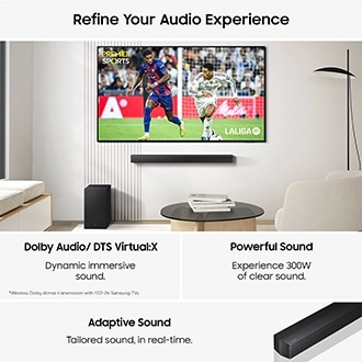B650F B-Series 3.1ch Soundbar with Subwoofer (2025) Black