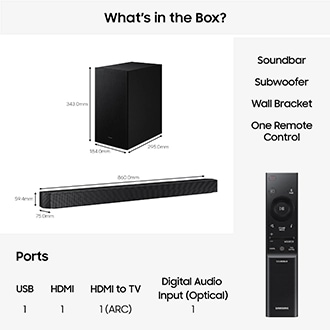 B650F B-Series 3.1ch Soundbar with Subwoofer (2025) Black