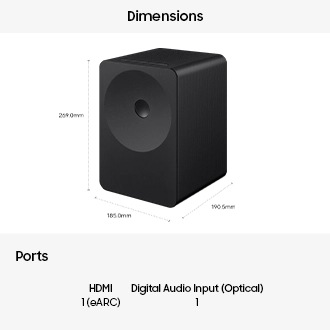 Music Studio 7 HW-LS70H Multi-Directional WiFi-Bluetooth Wireless Speaker (2026) Black