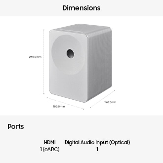 Music Studio 7 HW-LS71H Multi-Directional WiFi-Bluetooth Wireless Speaker (2026) White