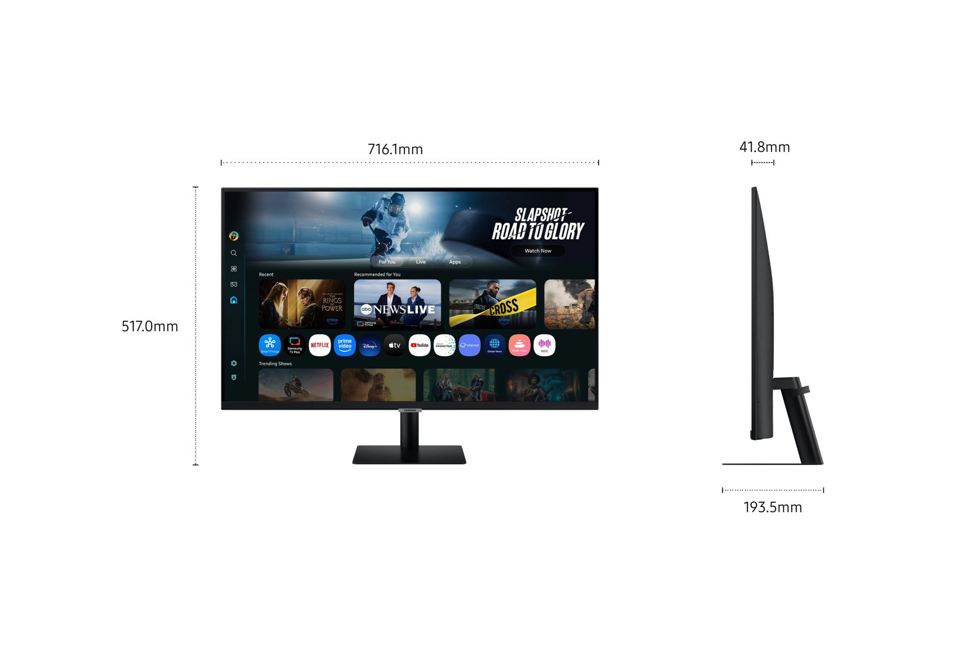 32" Smart Monitor M7 M70F UHD Black