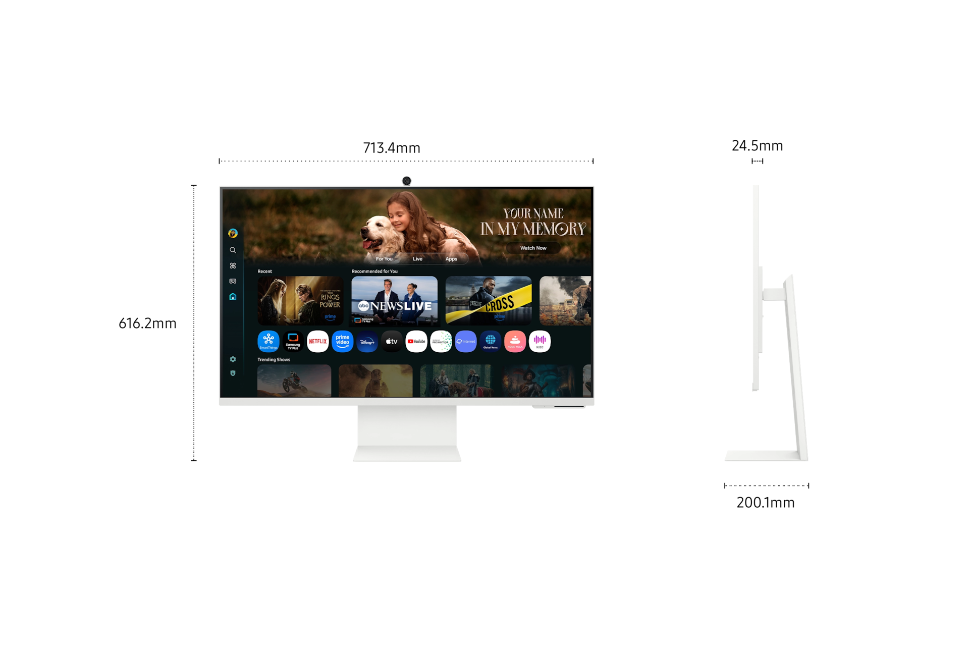 32" Smart Monitor M8 M80F UHD Warm White