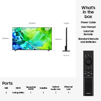 100'' Neo QLED QN80H 4K Samsung Vision AI Smart TV (2026) Titanium Black