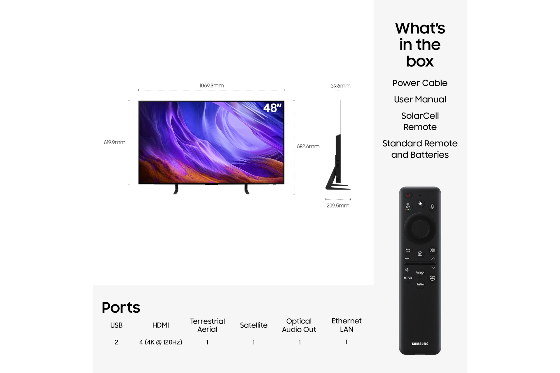 48'' OLED S85H 4K Samsung Vision AI Smart TV (2026) Graphite