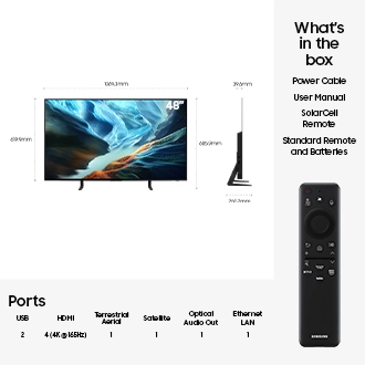 48'' OLED S90H 4K Samsung Vision AI Smart TV (2026) Graphite