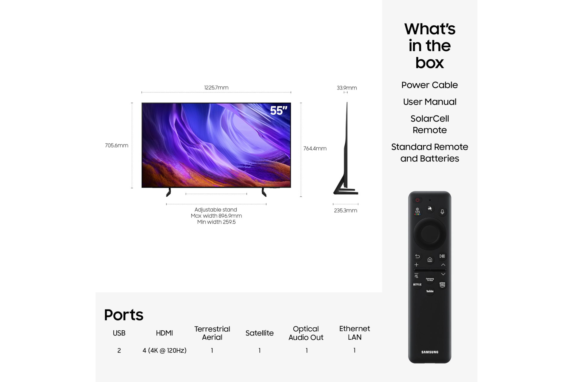 55'' OLED S85H 4K Samsung Vision AI Smart TV (2026) Graphite