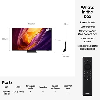 65'' OLED S95H 4K Samsung Vision AI Smart TV (2026) Graphite