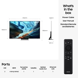 77'' OLED S90H 4K Samsung Vision AI Smart TV (2026) Graphite