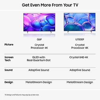 43" Crystal UHD U7000F 4K Smart TV (2025) Black