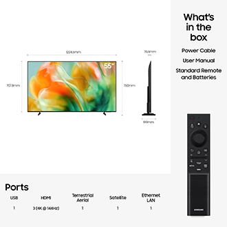 55" Mini LED M80H 4K Samsung Vision AI Smart TV (2026) Titanium Black