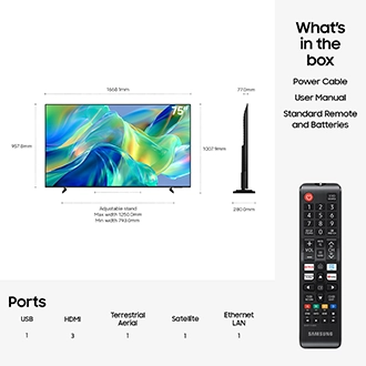 75" Mini LED M1EH 4K Samsung Vision AI Smart TV (2026) Black