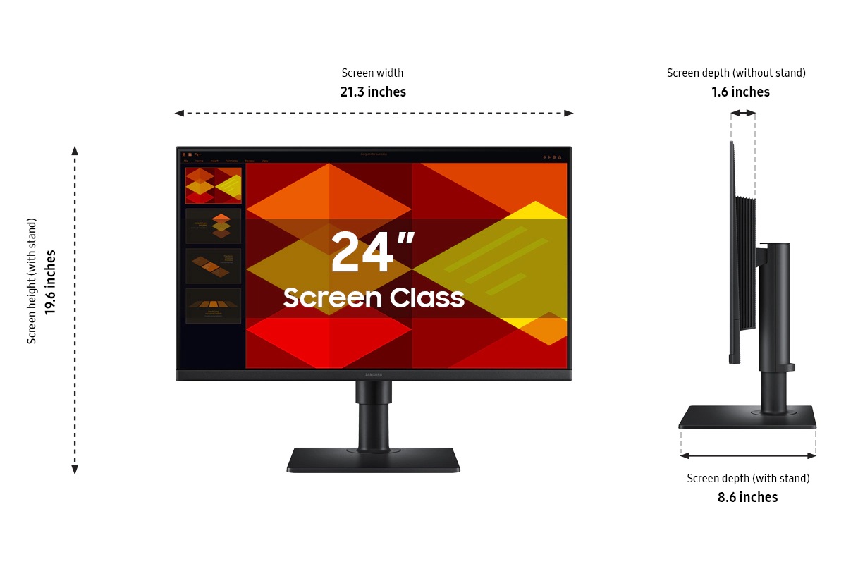 Thumbnail image of 24" (S40GD) Borderless 100Hz Business Monitor w/IPS Panel and USB Hub - EPEAT ENERGY STAR&reg; Certified