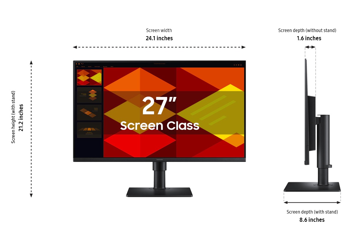 Thumbnail image of 27" (S40GD) Borderless 100Hz Business Monitor w/IPS Panel and USB Hub - EPEAT ENERGY STAR&reg; Certified