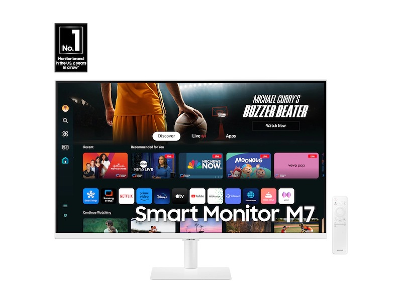 32" Smart Monitor M7 M70D UHD White Front White 