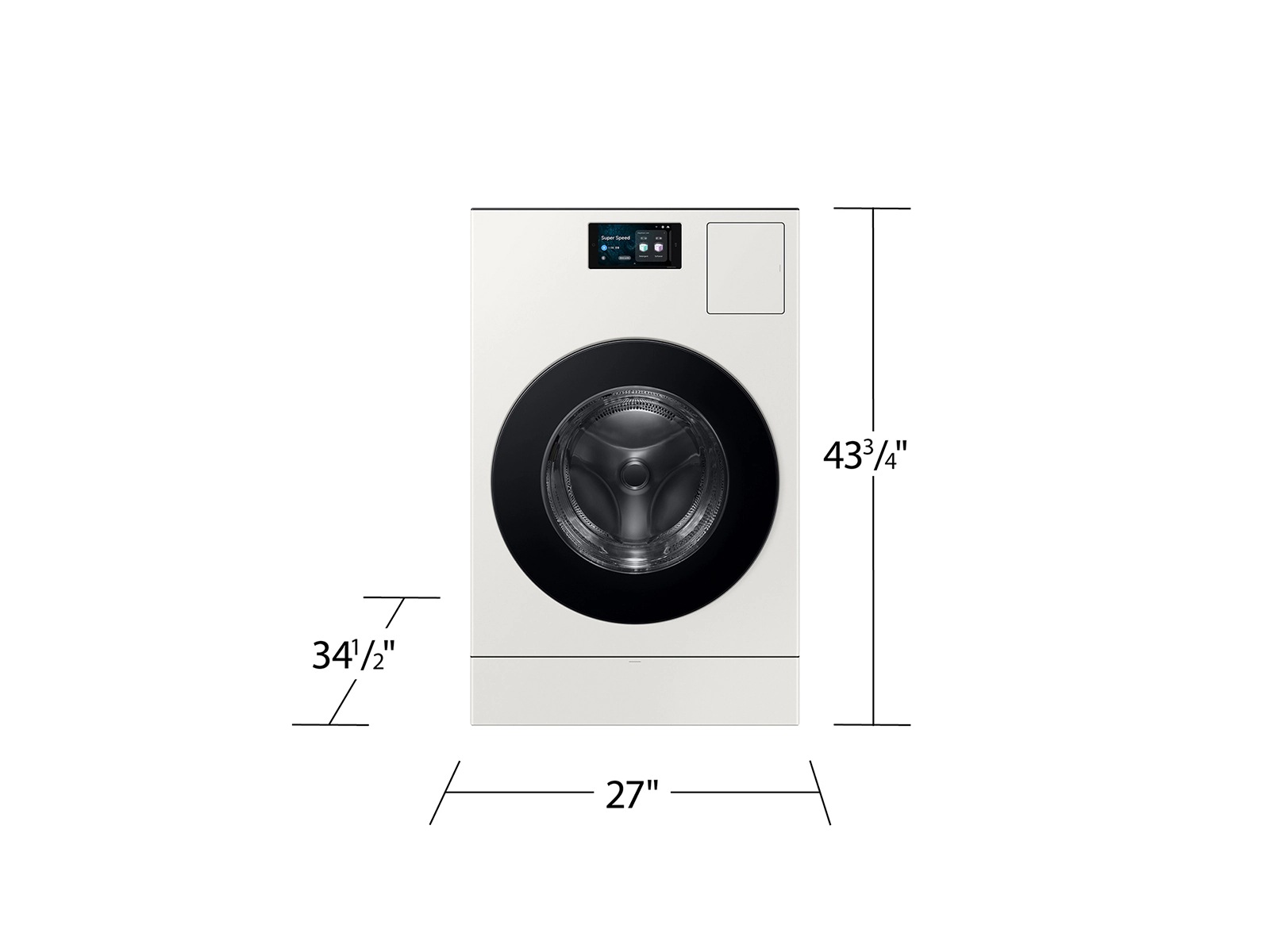 5.3 cu. ft. Bespoke AI Laundry Vented Combo™ All-in-One Ultra Capacity Washer and Electric Dryer with AI Home in Ivory