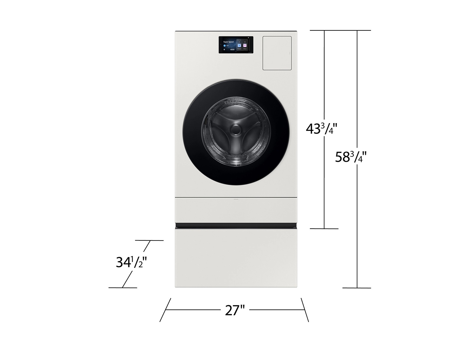 5.3 cu. ft. Bespoke AI Laundry Vented Combo™ All-in-One Ultra Capacity Washer and Electric Dryer with AI Home in Ivory