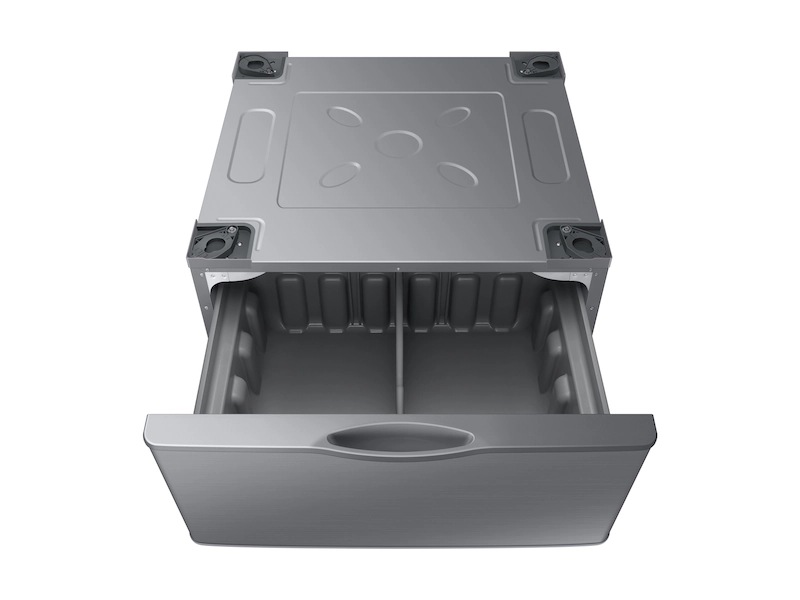 27" Pedestal Front-Top-Open Platinum Silver 