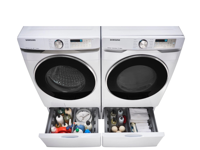 27" Pedestal Front-Top-Open White 