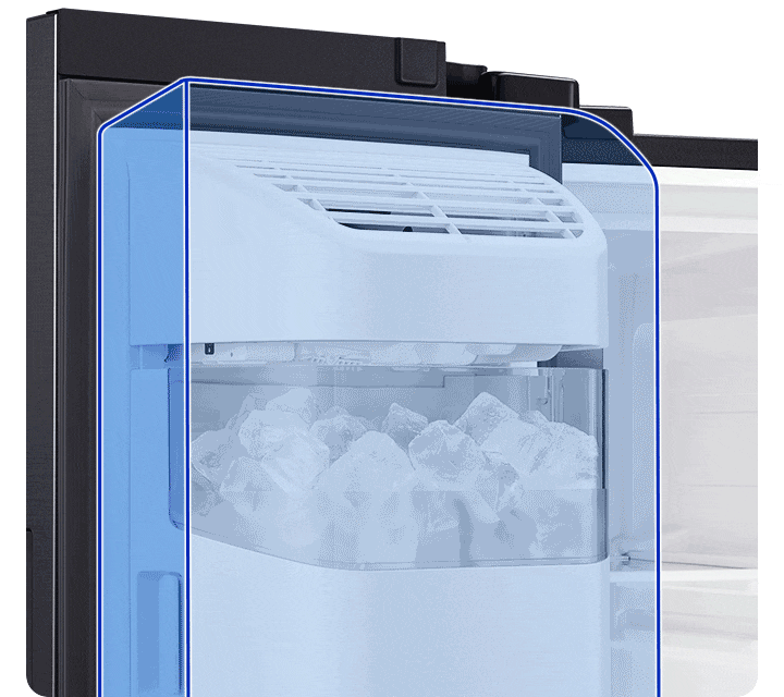 Food Showcase Side by Side Fridge, Silver, 613L Samsung South Africa