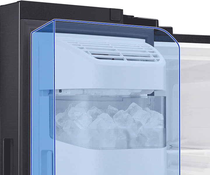 Samsung Side by Side Refrigerator (617L, RS64R5304B4S) with Auto Ice Maker