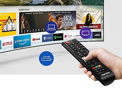 Samsung Curved TV with One Remote Experience 