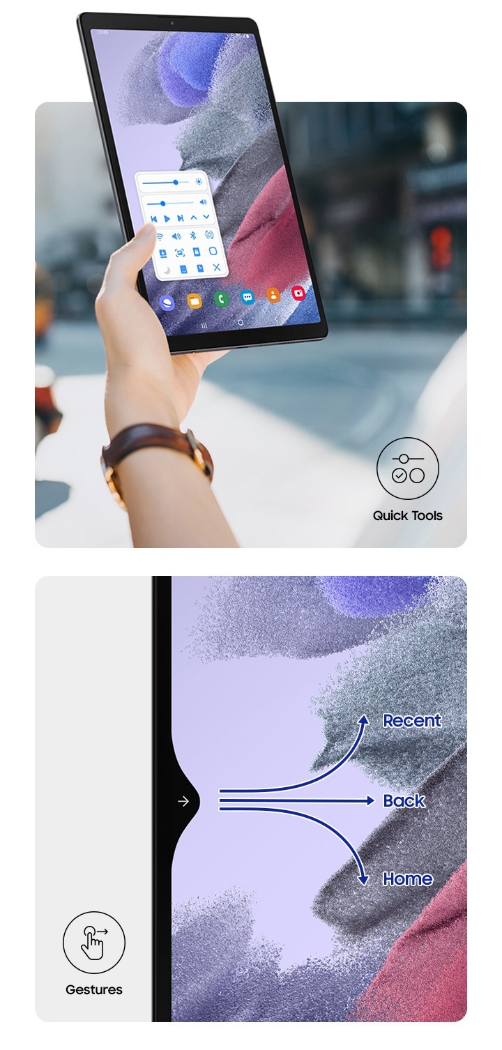 Galaxy Tab A7 Lite LTE- 32 GB, Silver | Samsung Business Gulf