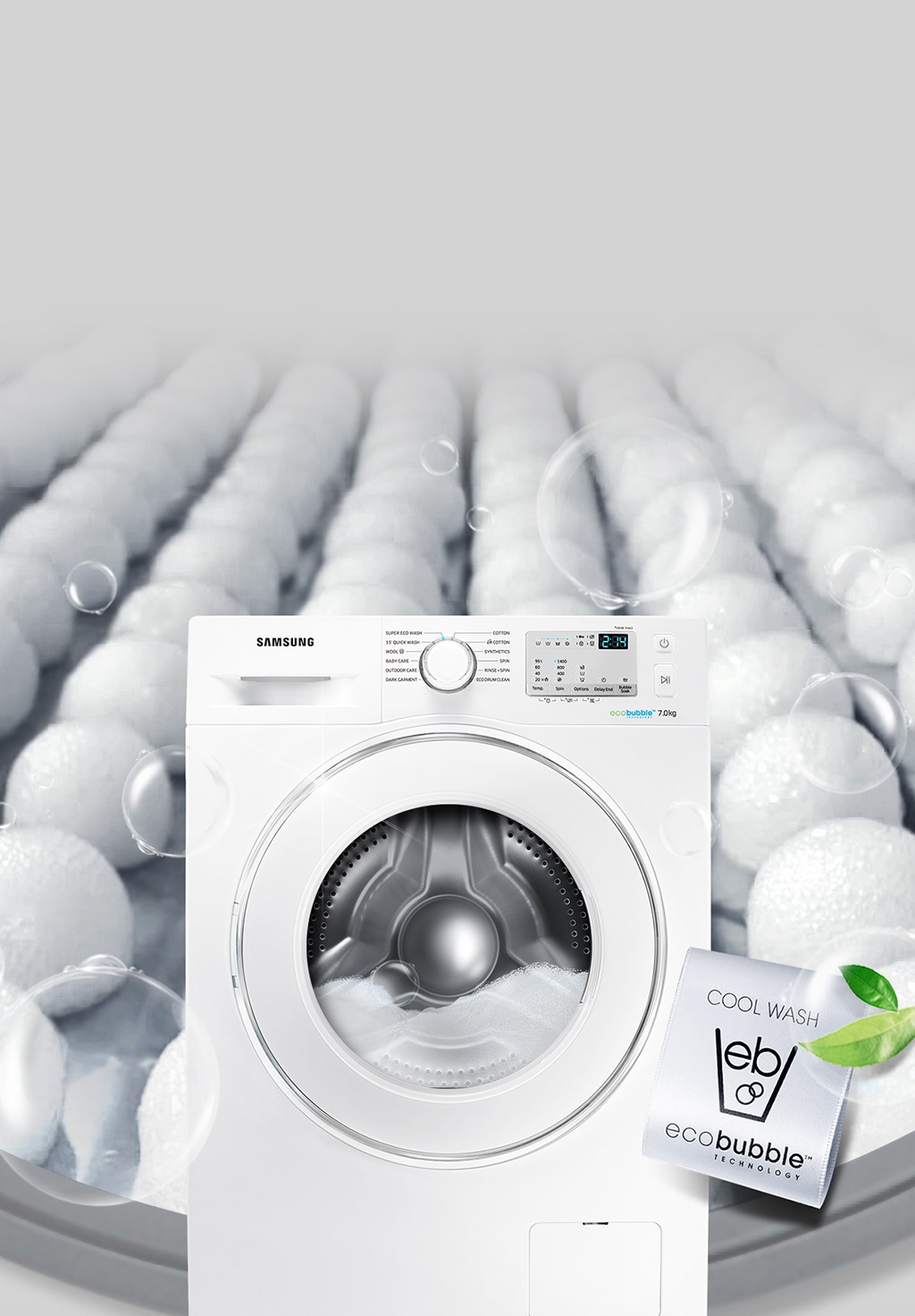Front Loading Washing Machine With Ecobubble 8 Kg Samsung Gulf