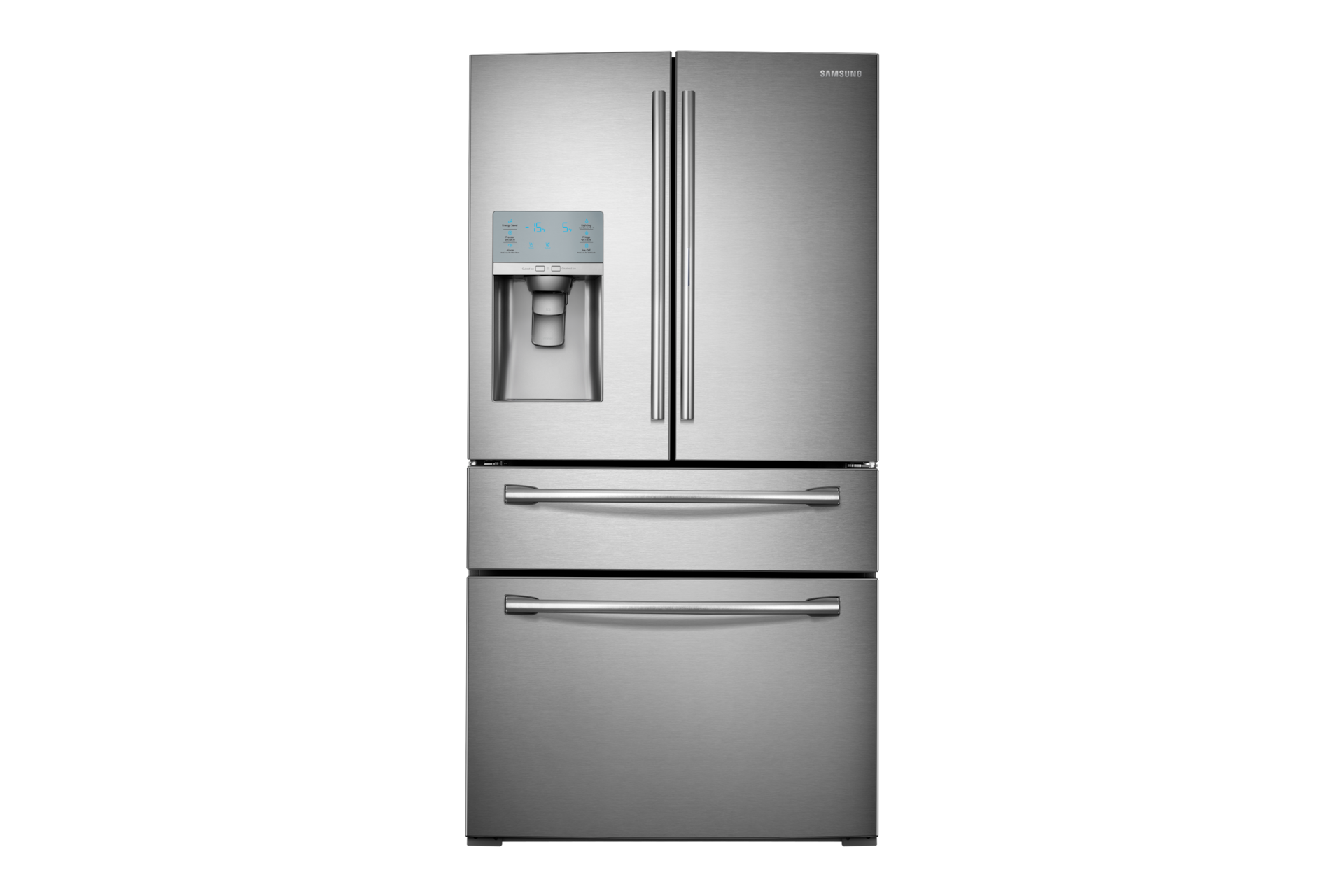 How to turn the door alarm on and off on the refrigerator?