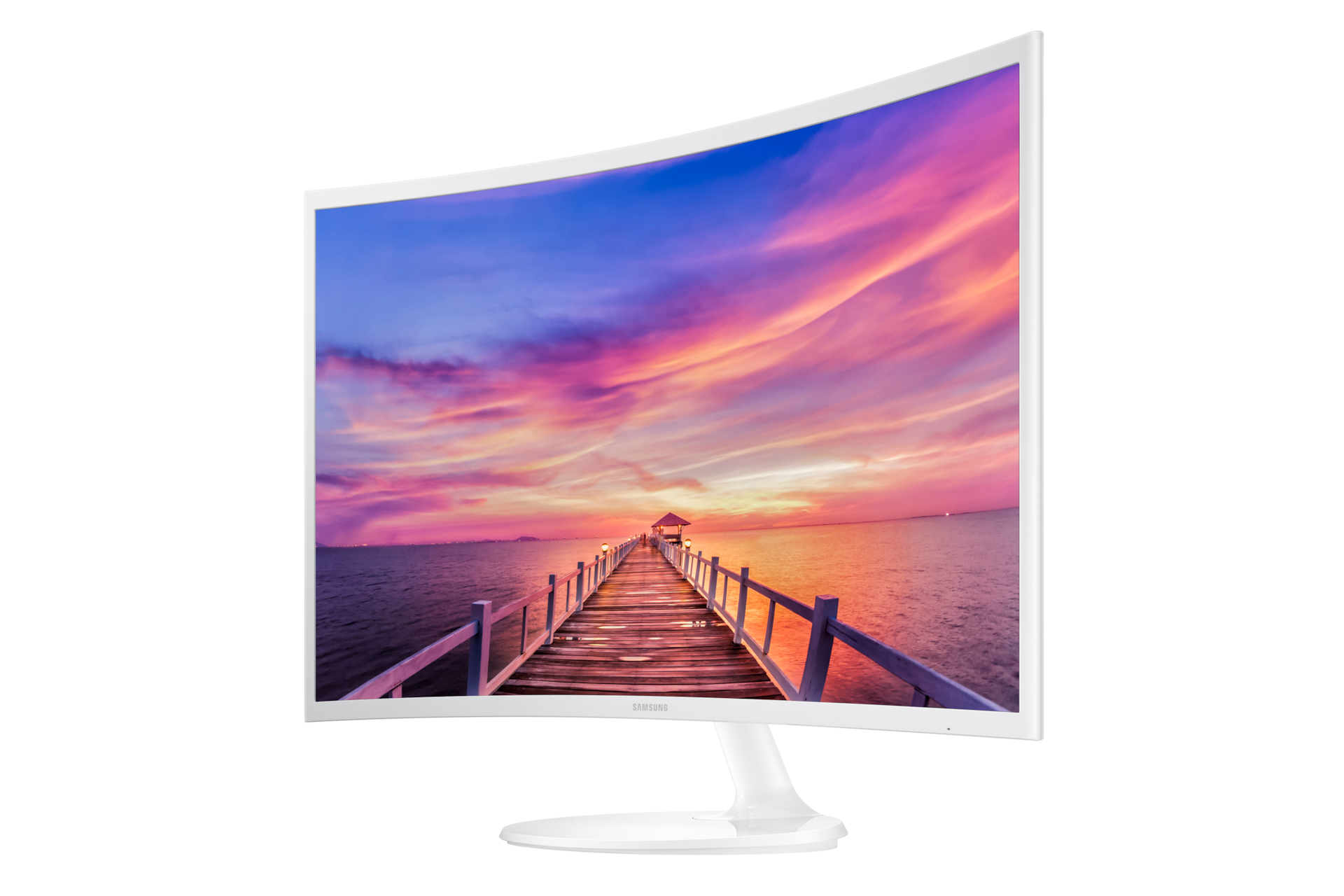 32 Moniteur incurvé Essential blanc avec visionnement ultra immersif