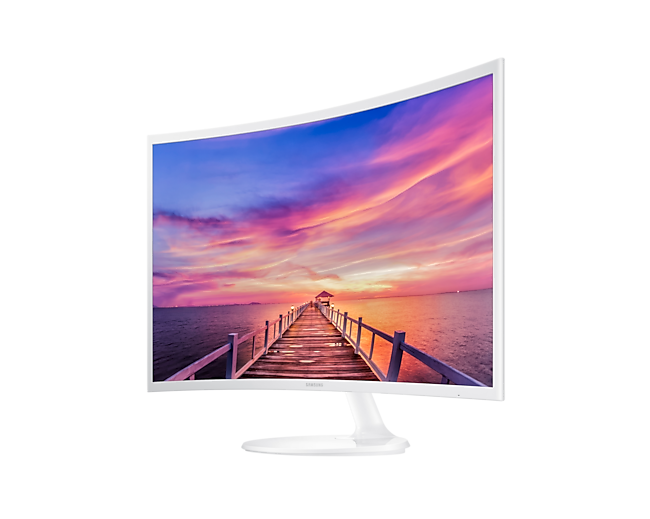 32 Moniteur incurvé Essential blanc avec visionnement ultra immersif