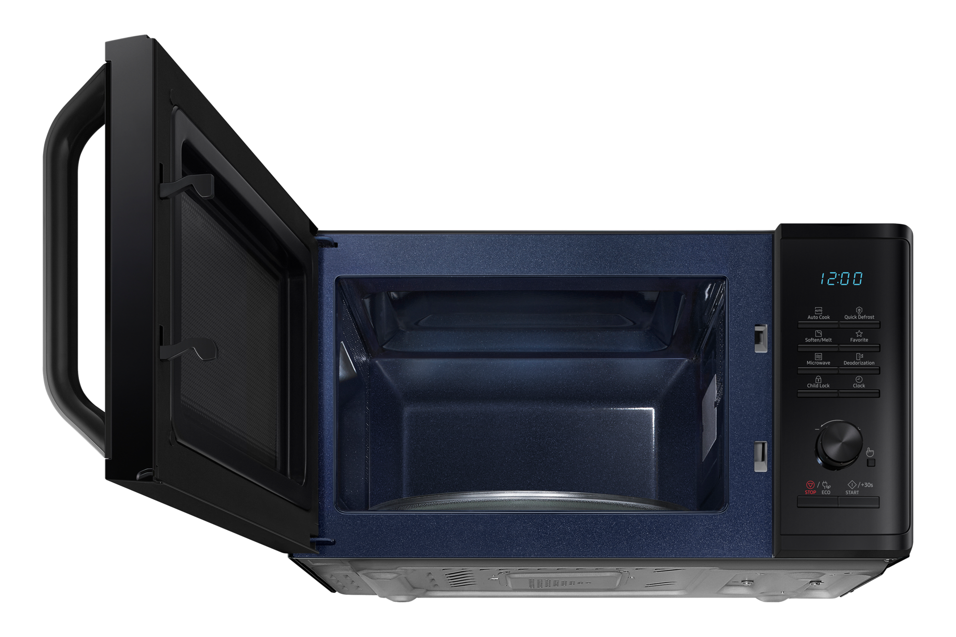 low-front-open black