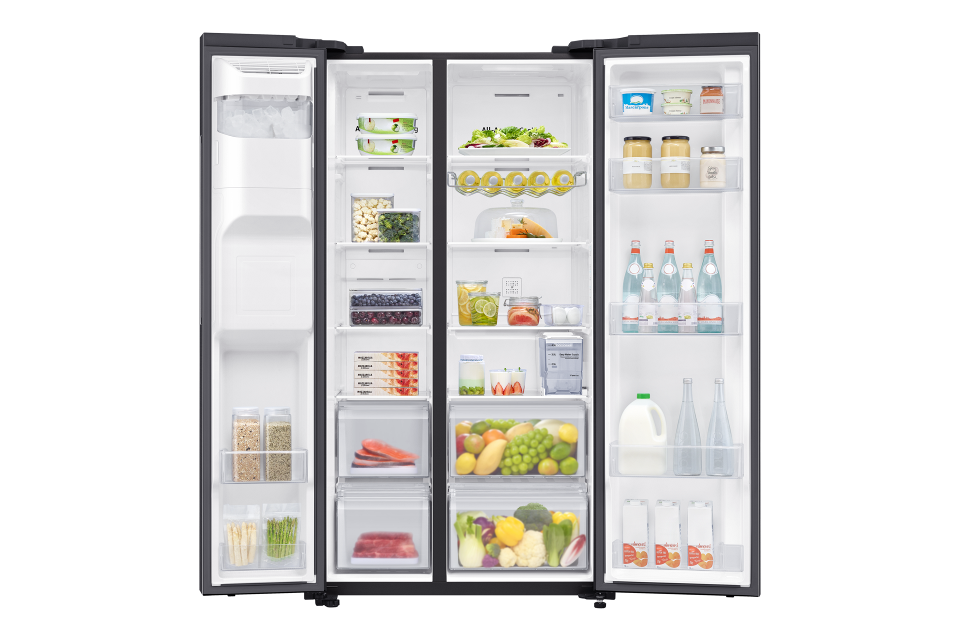 front-open-with-food black