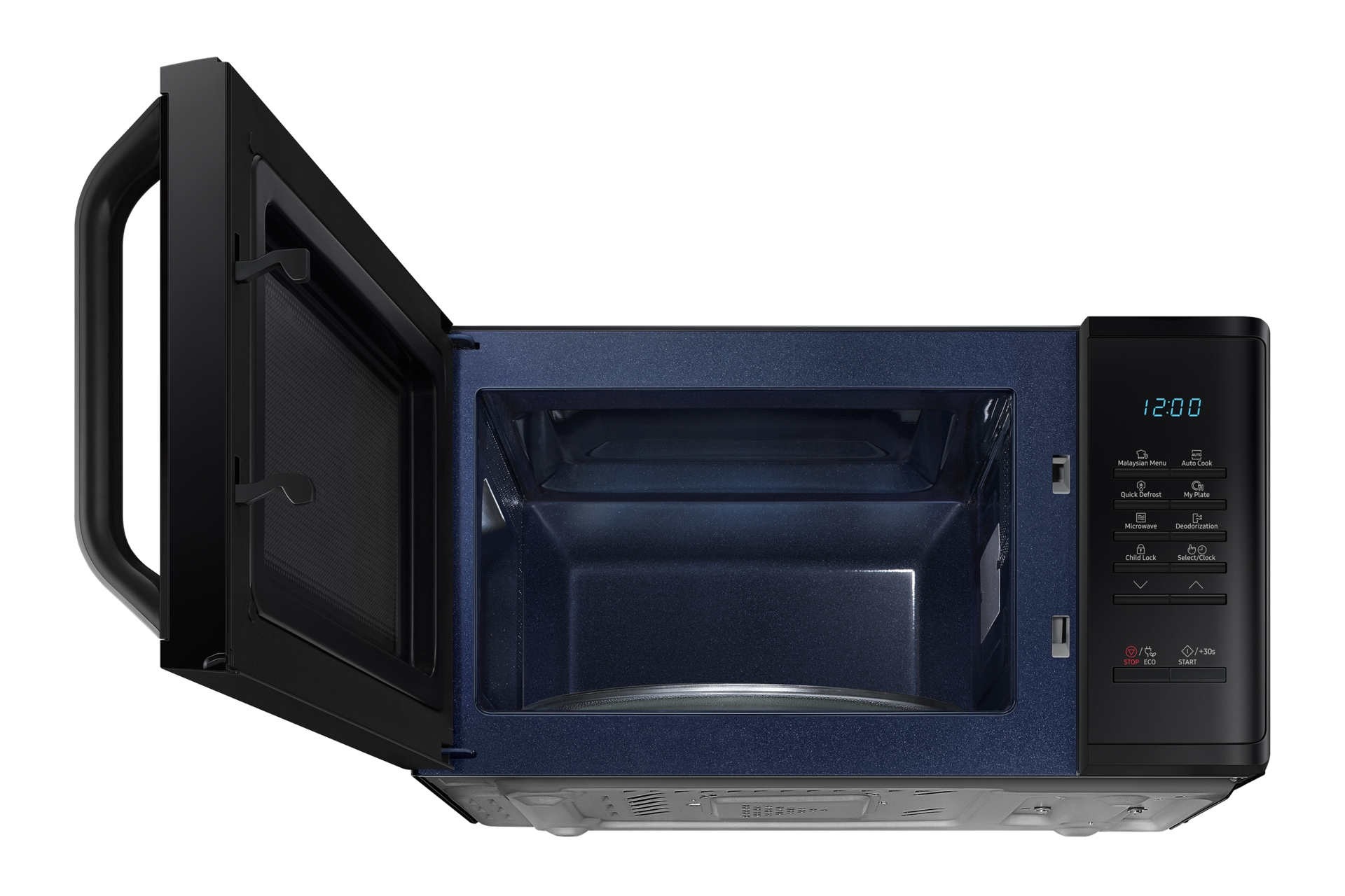 low-front-open black