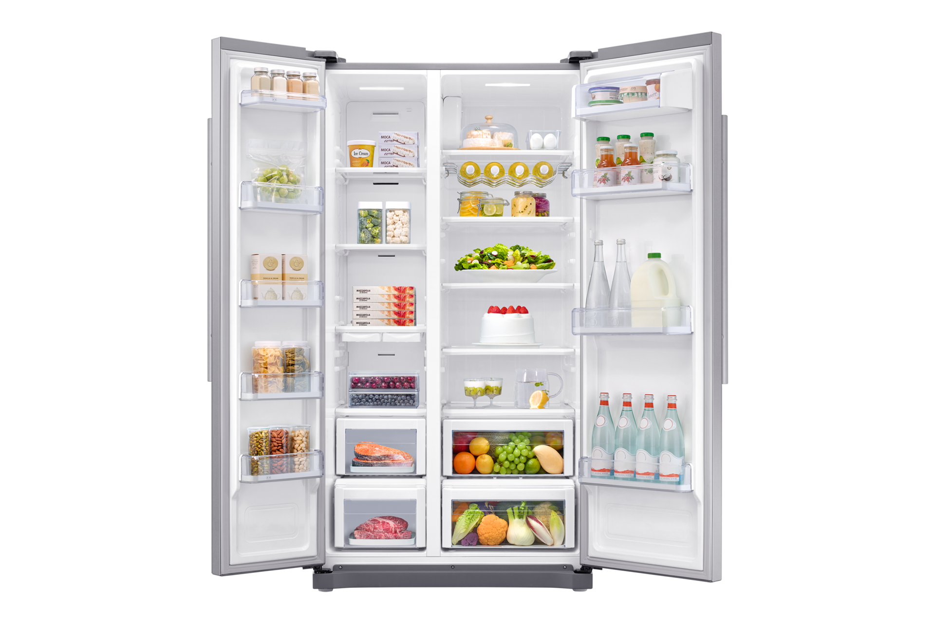 front-open-food silver