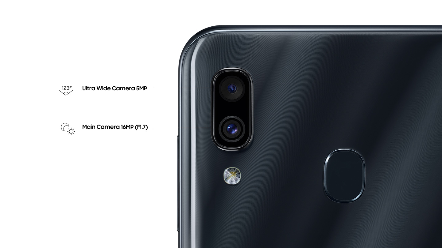 SAMSUNG GALAXY A30-Dual camera to capture your wider world