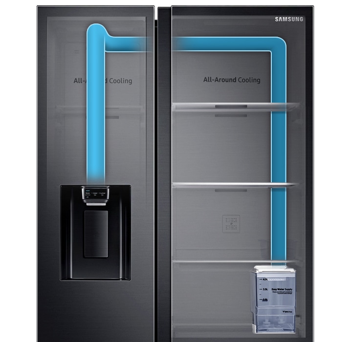 samsung side refrigerator plumbing dispenser without door refrigerators non install space ice maker 660l fridge freezer ticks africa anywhere easily